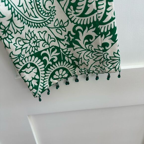 Ralph Lauren, black label, vintage green and tan print pants -size 6 -beaded - Picture 13 of 14
